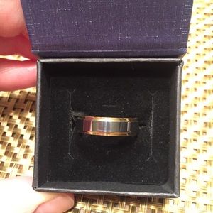 ATOP Swiss Tungsten size 8 two tone ring